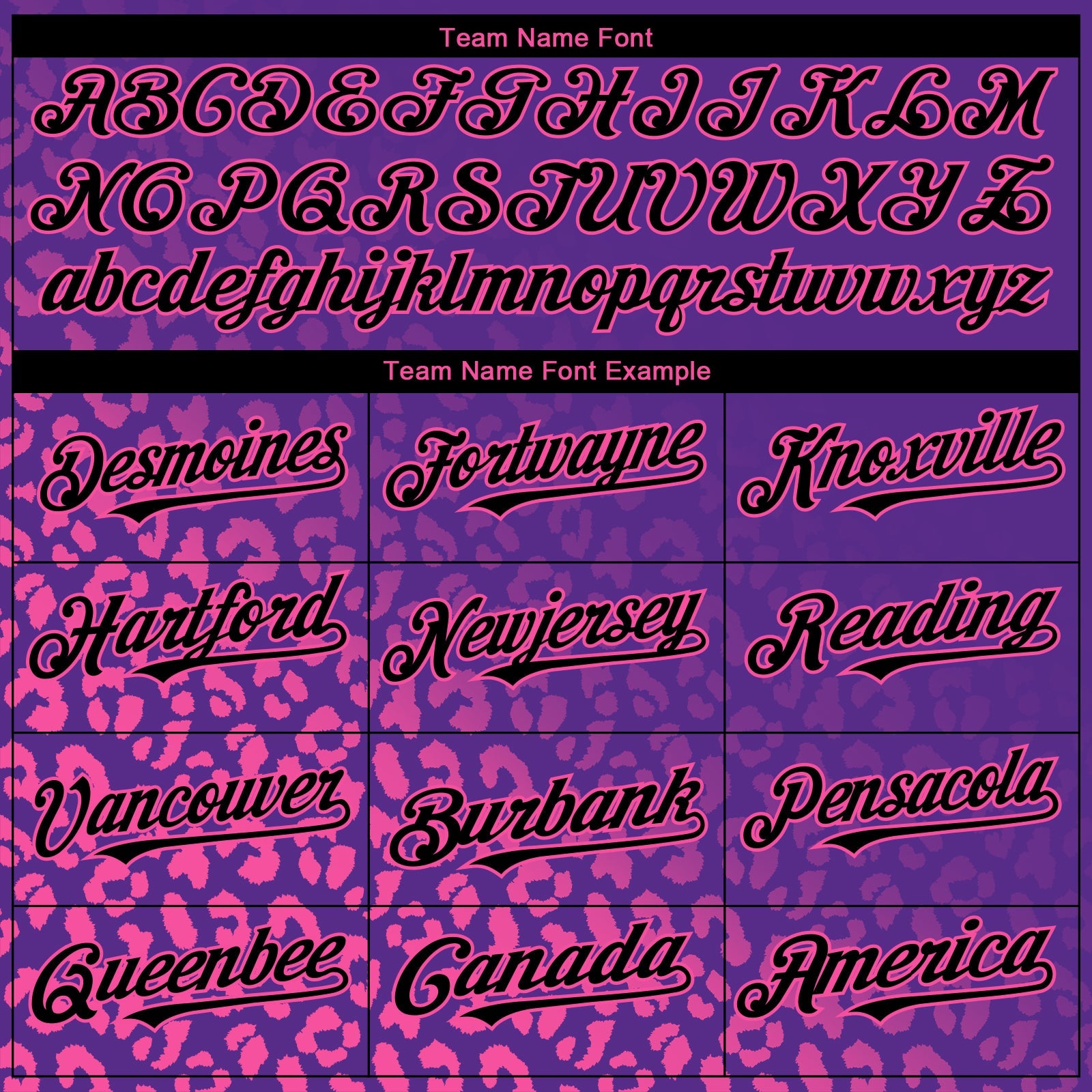 Custom Purple Black-Pink 3D Pattern Design Leopard Print Fade Fashion Authentic Baseball Jersey view 4