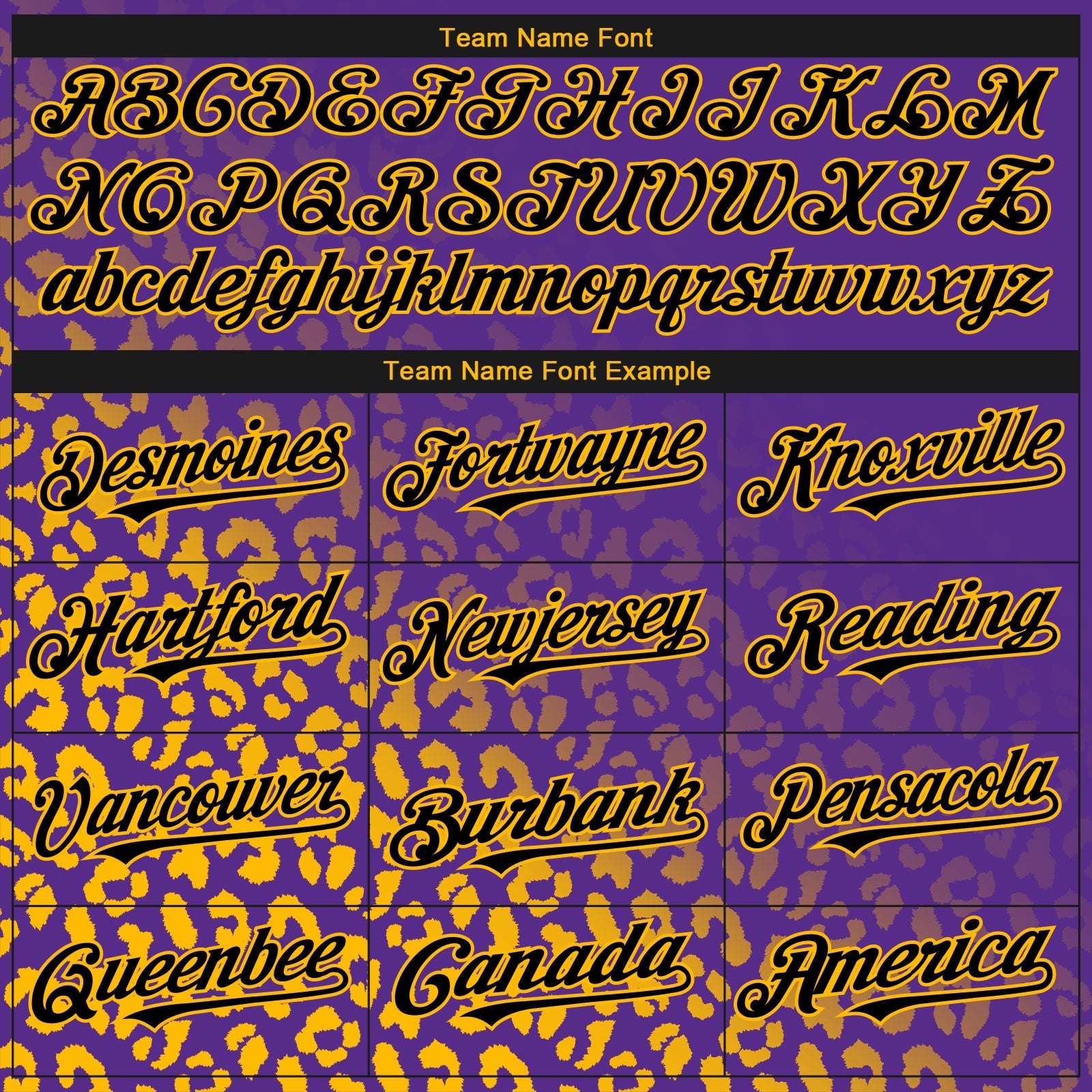 Custom Purple Black-Gold 3D Pattern Design Leopard Print Fade Fashion Authentic Baseball Jersey view 4