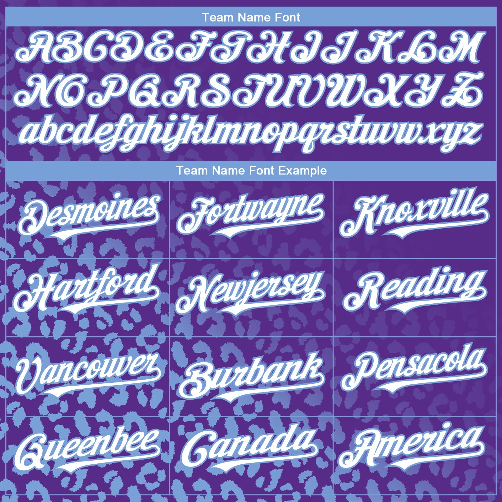Custom Purple White-Light Blue 3D Pattern Design Leopard Print Fade Fashion Authentic Baseball Jersey view 4