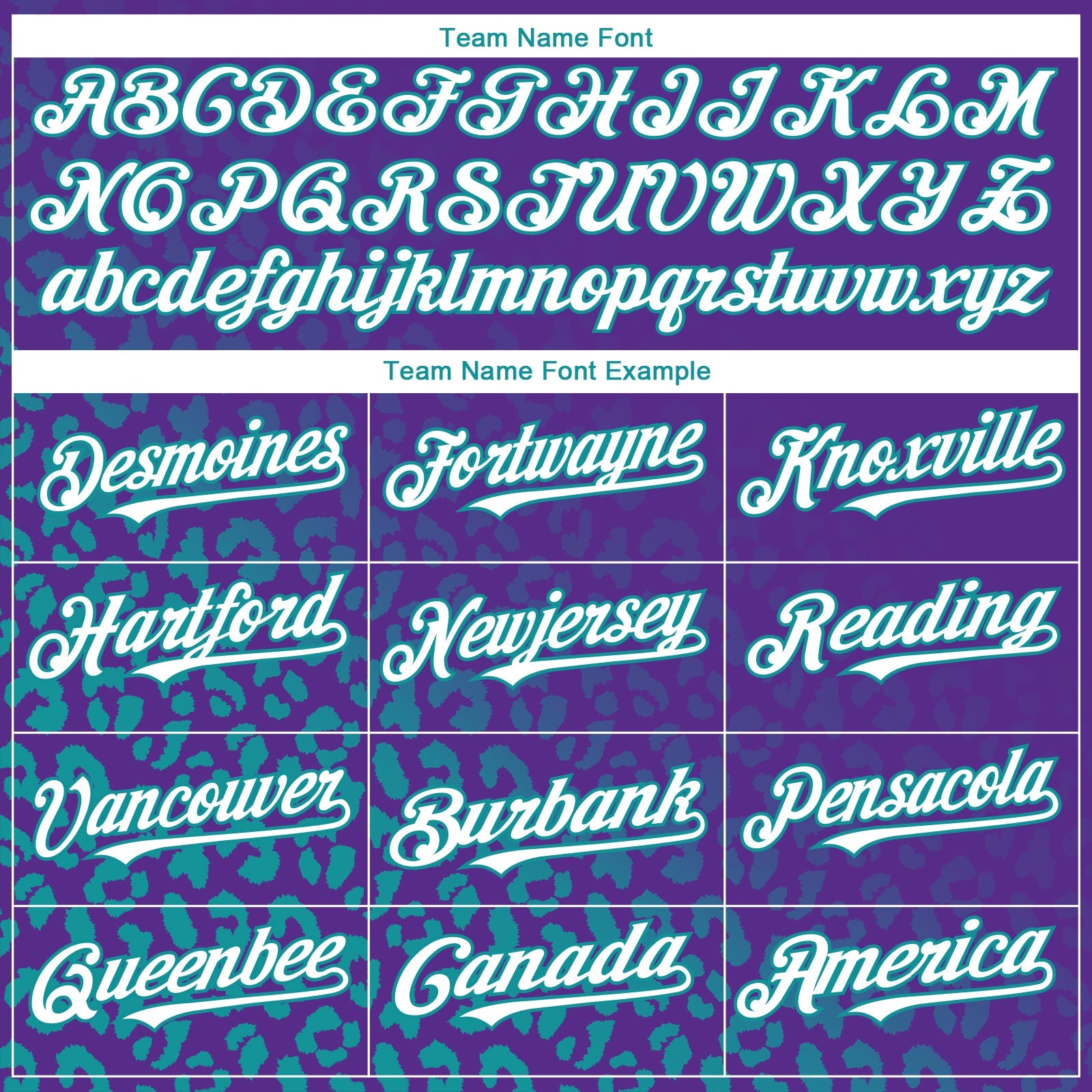 Custom Purple White-Teal 3D Pattern Design Leopard Print Fade Fashion Authentic Baseball Jersey view 5