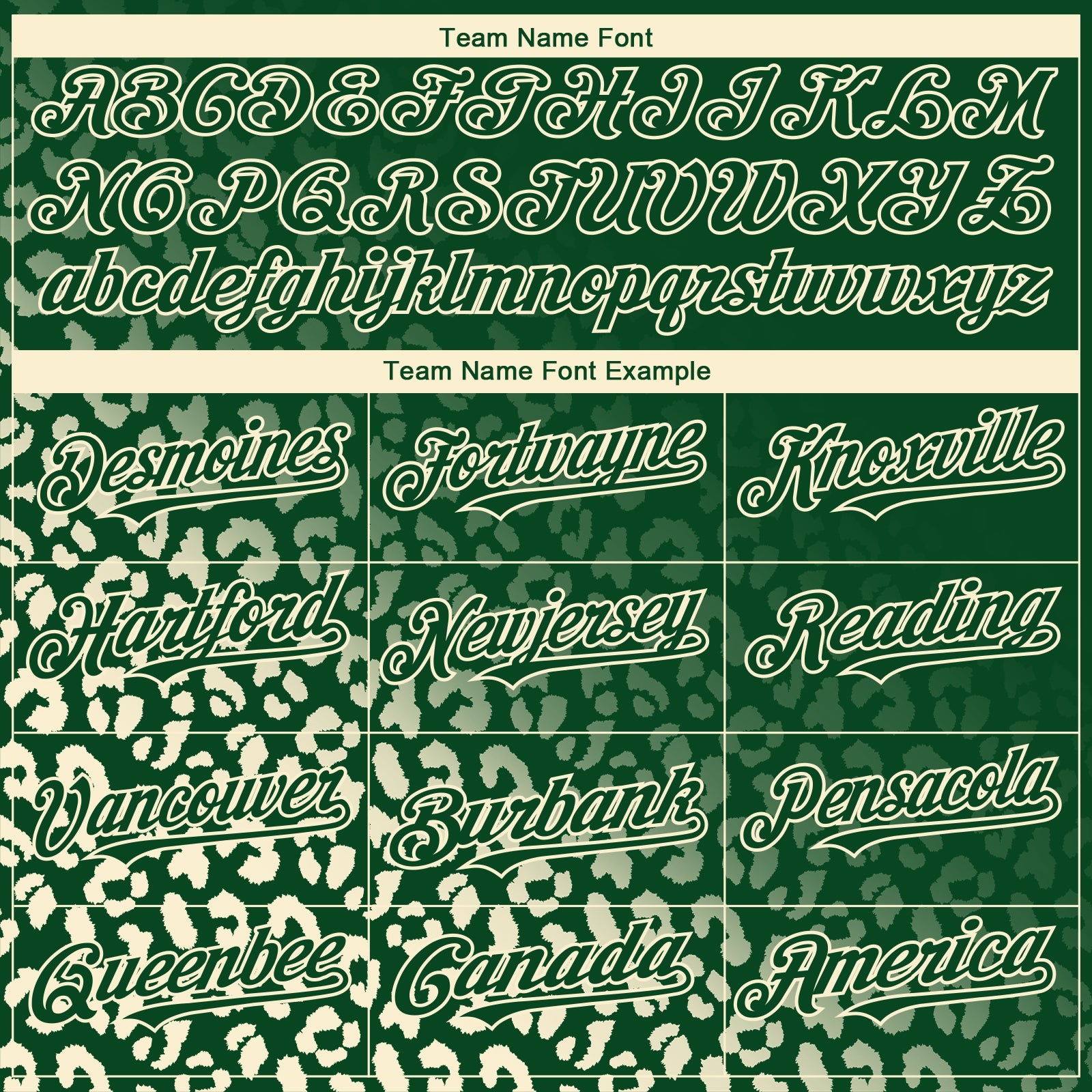 Custom Green Cream 3D Pattern Design Leopard Print Fade Fashion Authentic Baseball Jersey view 4