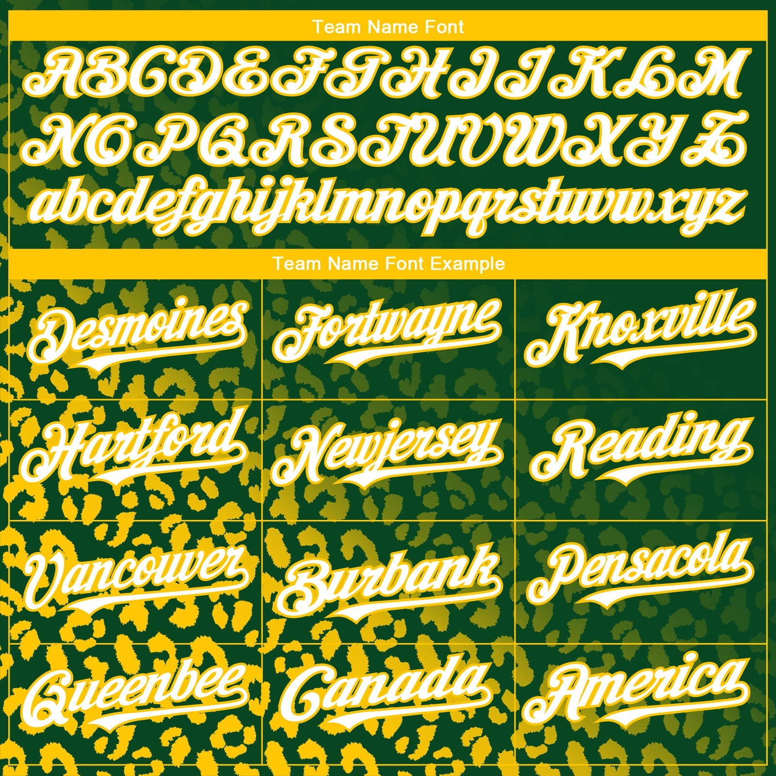 Custom Green White-Yellow 3D Pattern Design Leopard Print Fade Fashion Authentic Baseball Jersey view 4