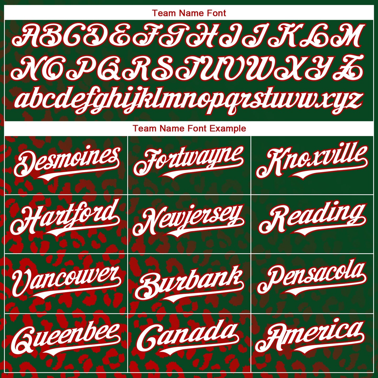 Custom Kelly Green White-Red 3D Pattern Design Leopard Print Fade Fashion Authentic Baseball Jersey view 4