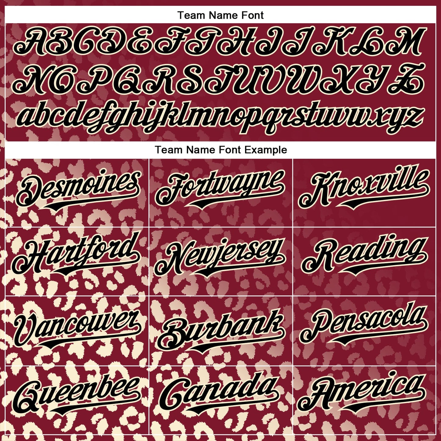Custom Crimson Black-Cream 3D Pattern Design Leopard Print Fade Fashion Authentic Baseball Jersey view 4