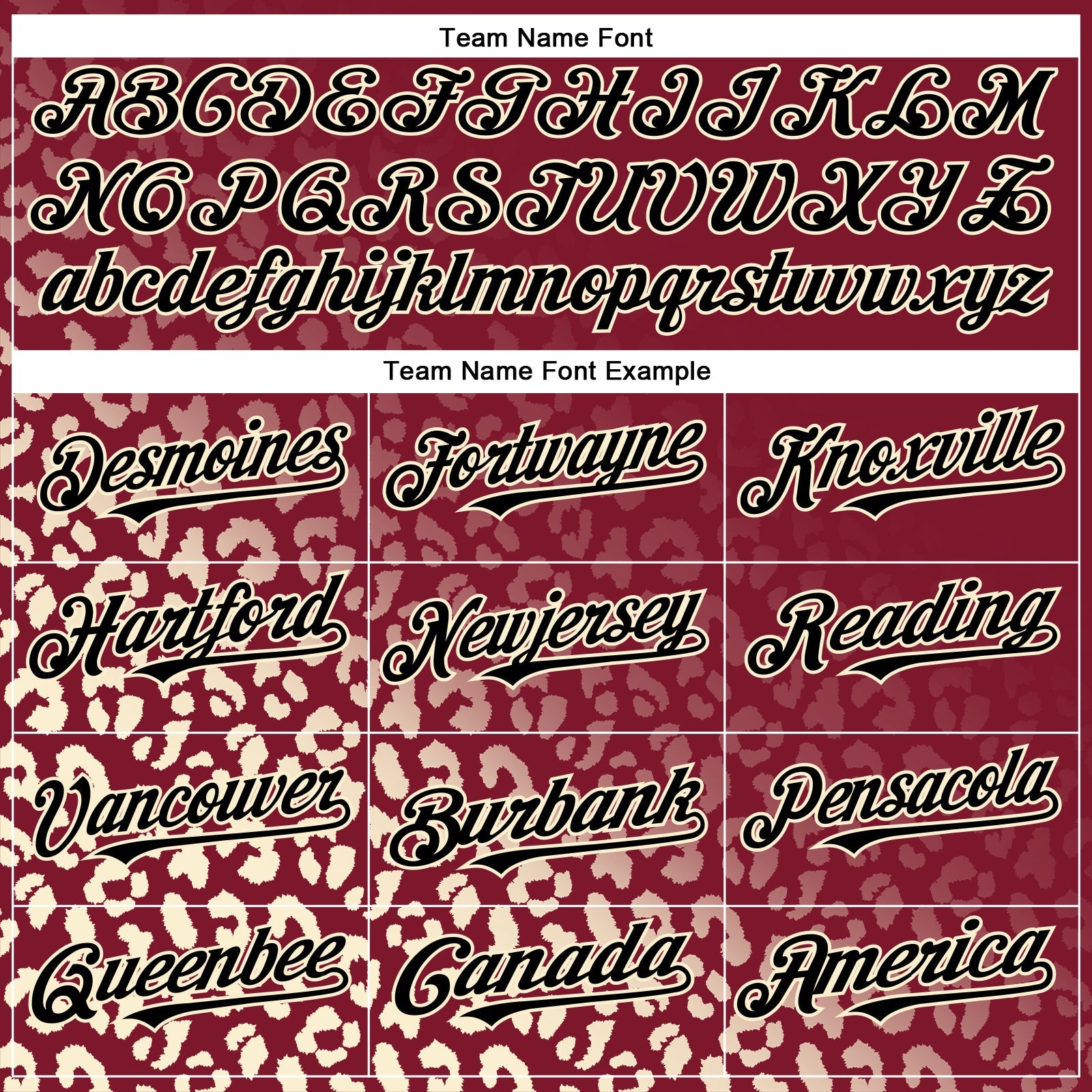 Custom Crimson Black-Cream 3D Pattern Design Leopard Print Fade Fashion Authentic Baseball Jersey view 4