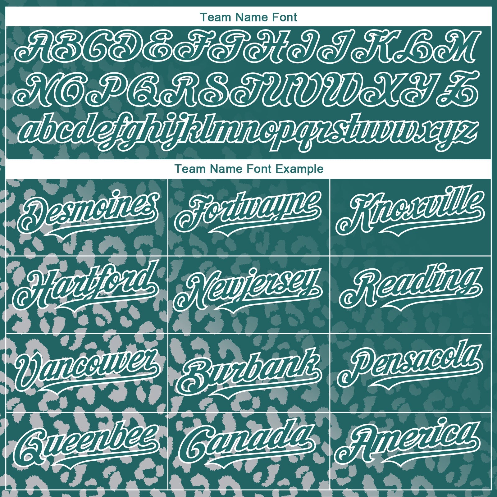 Custom Teal White 3D Pattern Design Leopard Print Fade Fashion Authentic Baseball Jersey view 4