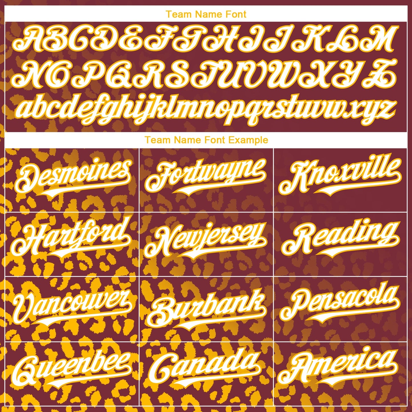 Custom Burgundy White-Gold 3D Pattern Design Leopard Print Fade Fashion Authentic Baseball Jersey view 4