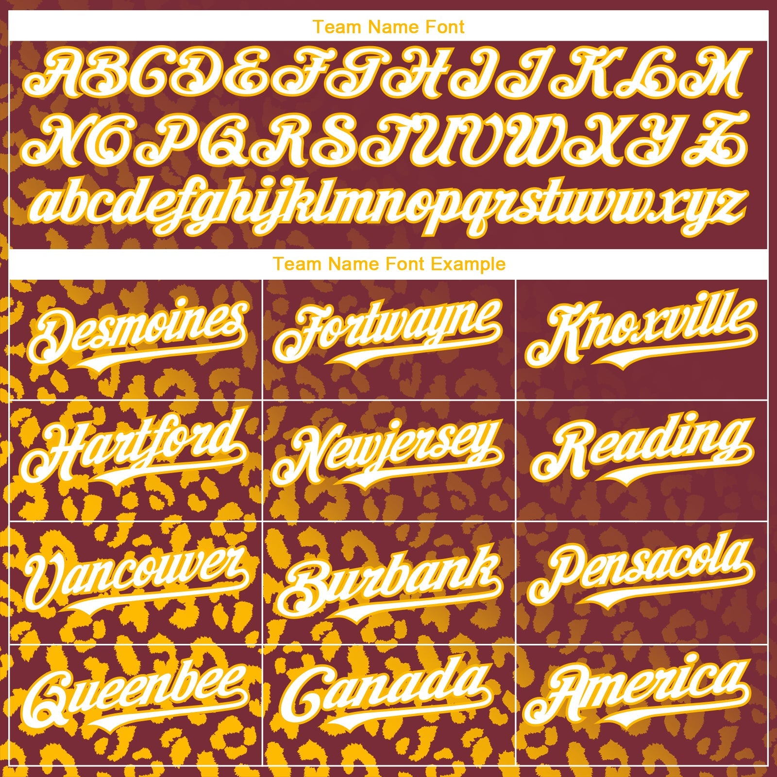 Custom Burgundy White-Gold 3D Pattern Design Leopard Print Fade Fashion Authentic Baseball Jersey view 4