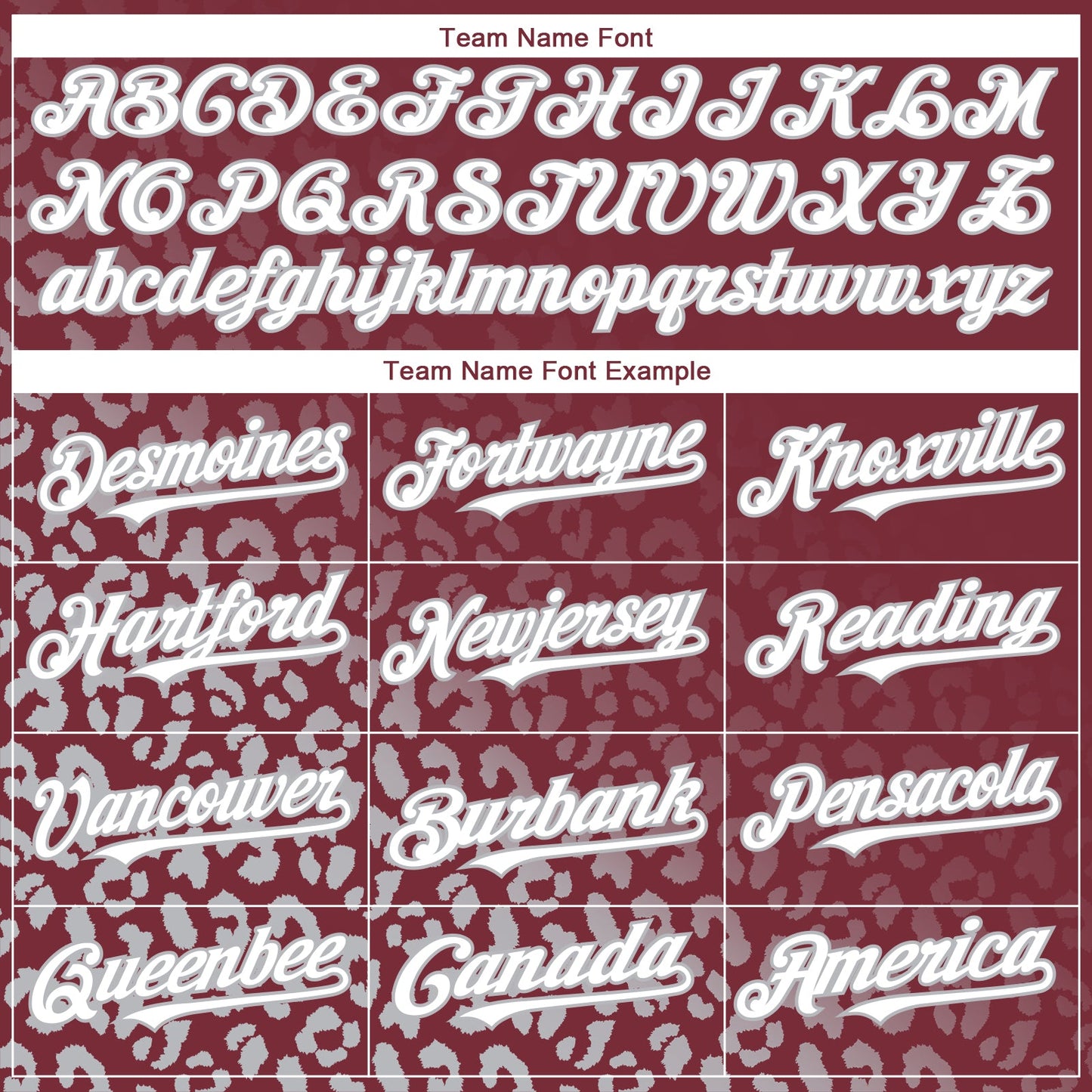 Custom Burgundy White-Gray 3D Pattern Design Leopard Print Fade Fashion Authentic Baseball Jersey view 4