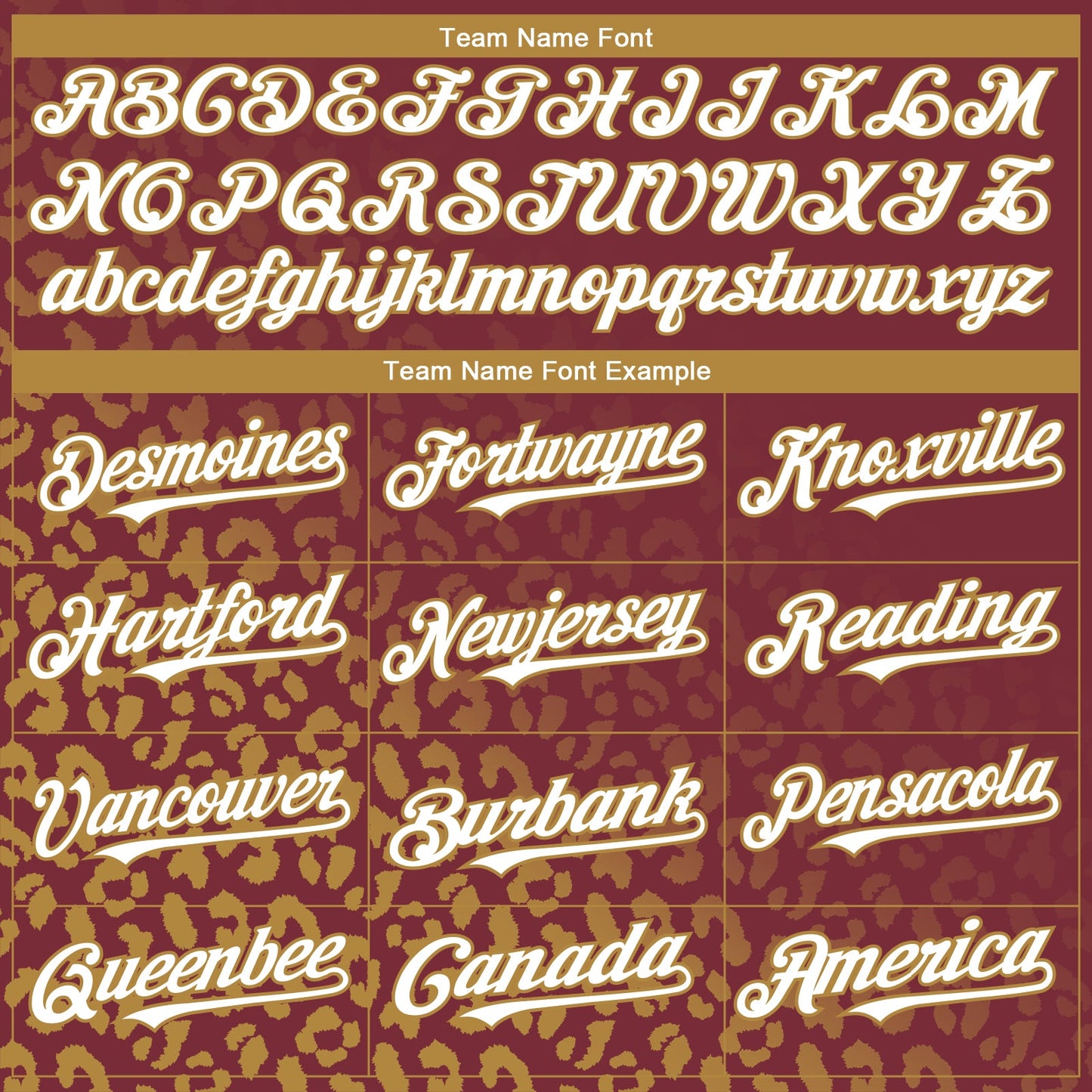 Custom Burgundy White-Old Gold 3D Pattern Design Leopard Print Fade Fashion Authentic Baseball Jersey view 4