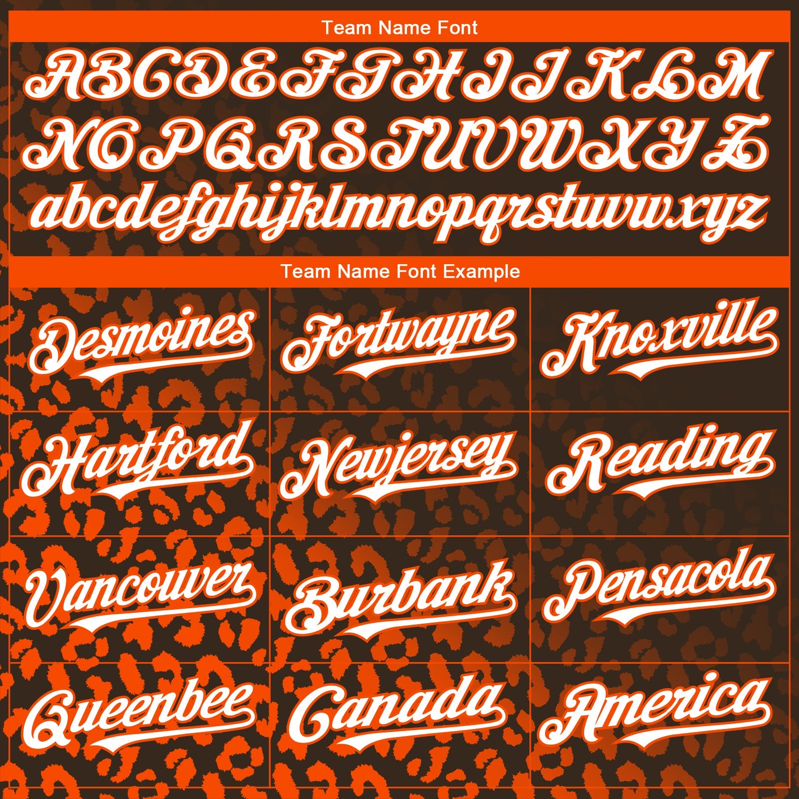 Custom Brown White-Orange 3D Pattern Design Leopard Print Fade Fashion Authentic Baseball Jersey view 4