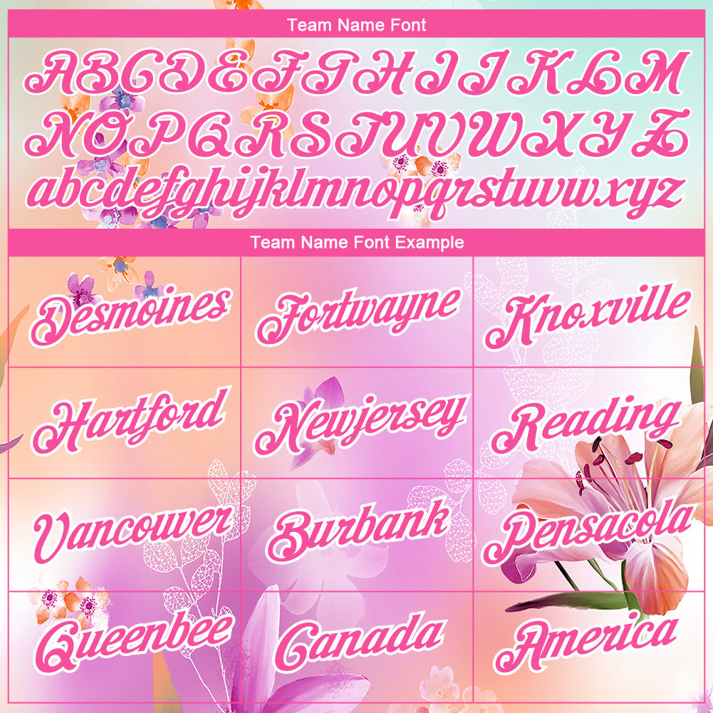 Custom Pink White 3D Pattern Design Flowers Performance T-Shirt view 3