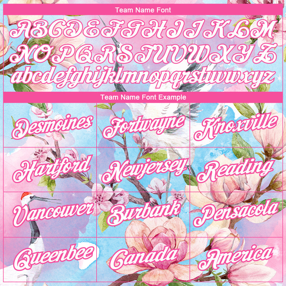 Custom Pink White 3D Pattern Design Flowers Performance T-Shirt view 3