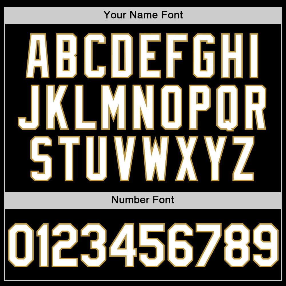 Custom Black White-Old Gold Line Authentic Baseball Jersey view 5