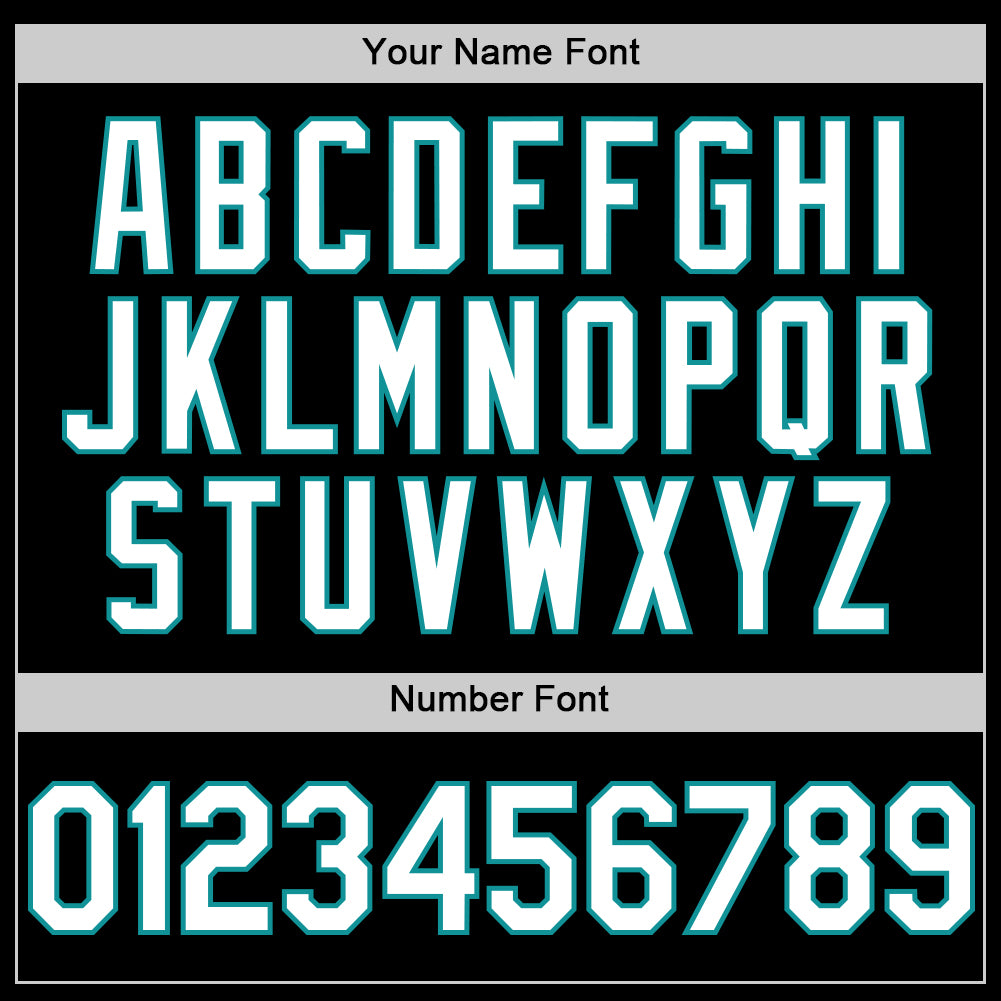 Custom Black White-Teal Line Authentic Baseball Jersey view 5