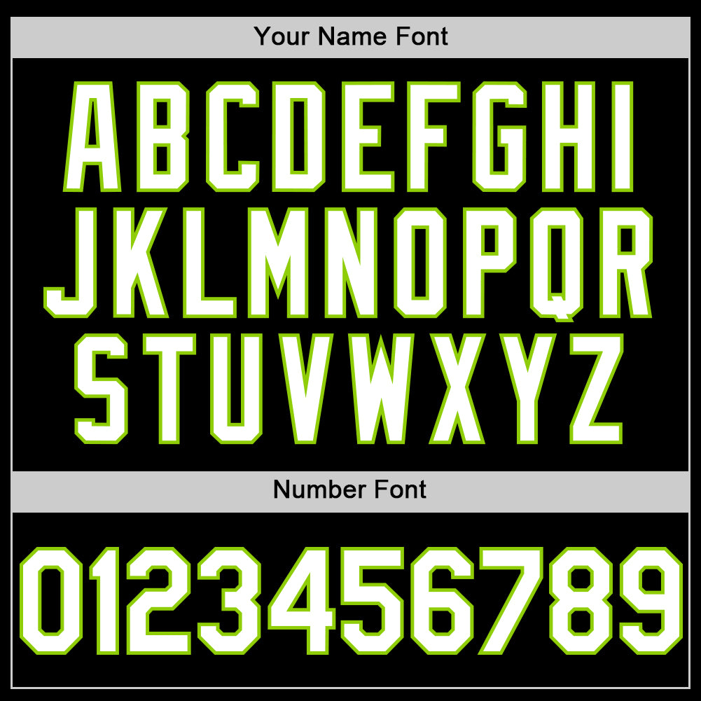 Custom Black White-Neon Green Line Authentic Baseball Jersey view 5