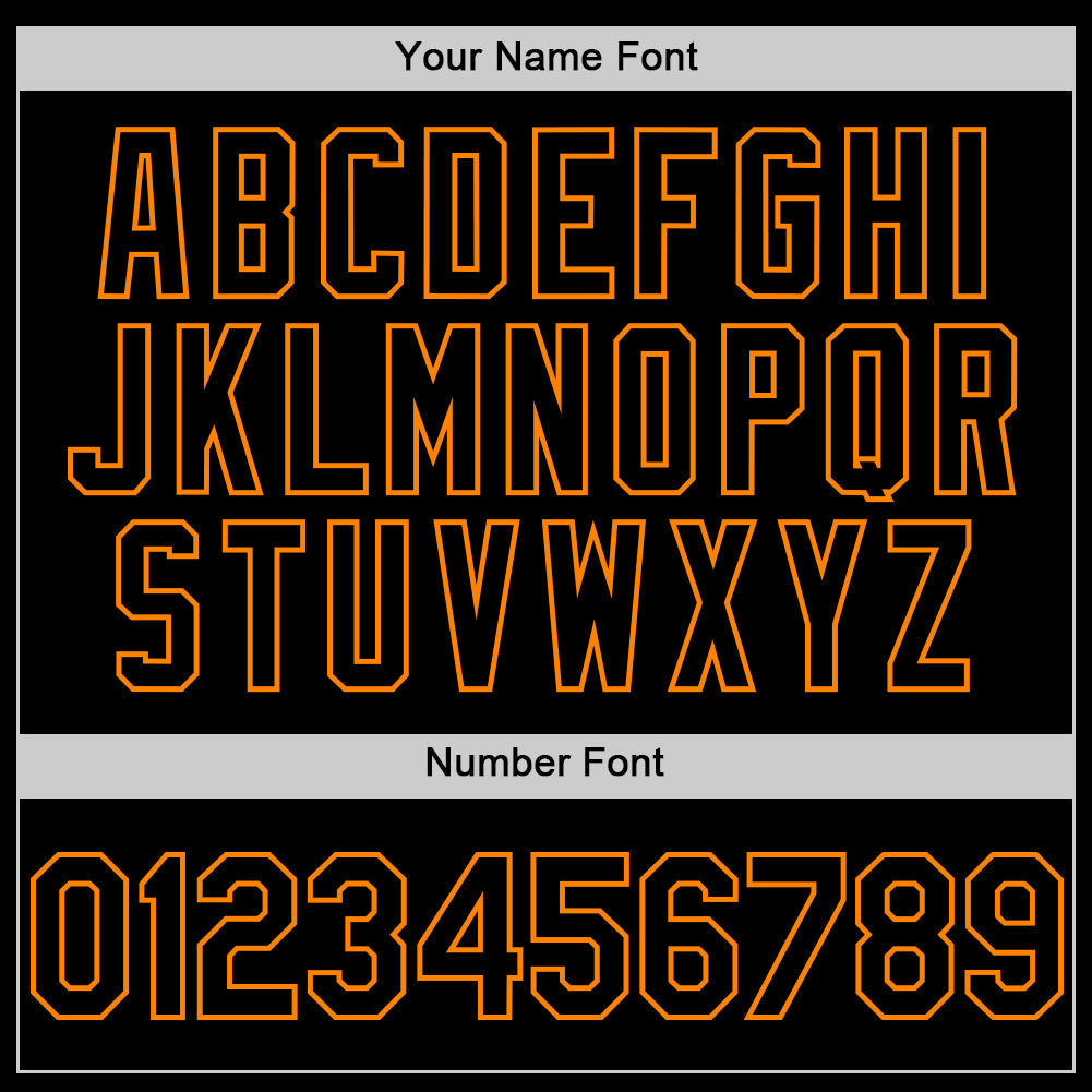 Custom Black Bay Orange Line Authentic Baseball Jersey view 5