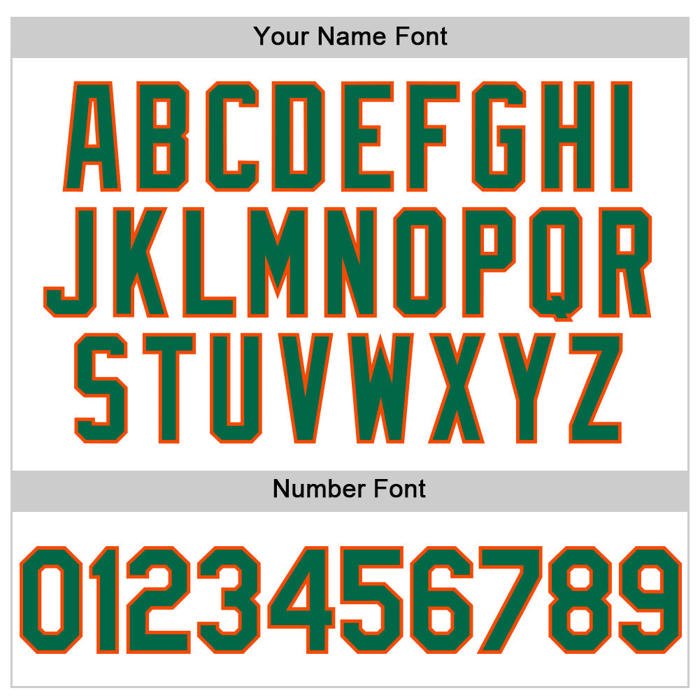Custom White Kelly Green-Orange Line Authentic Baseball Jersey view 5