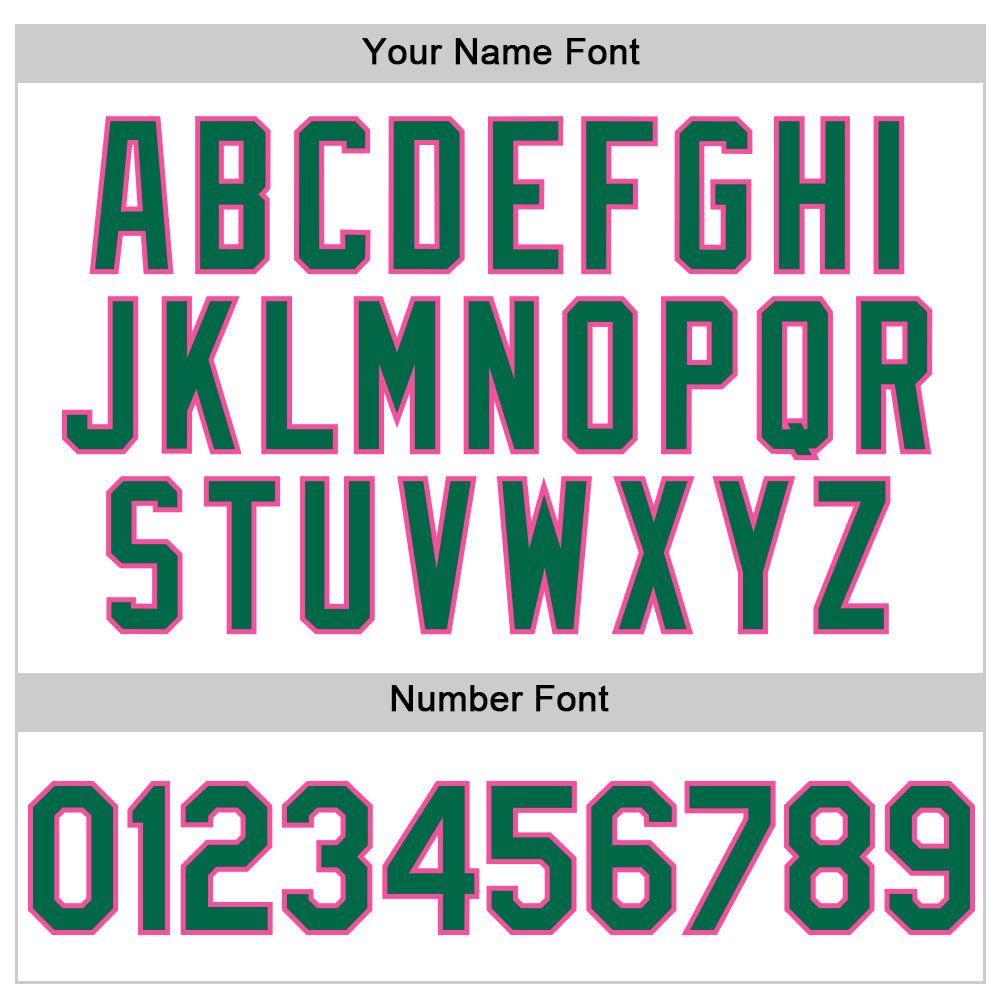 Custom White Kelly Green-Pink Line Authentic Baseball Jersey view 5