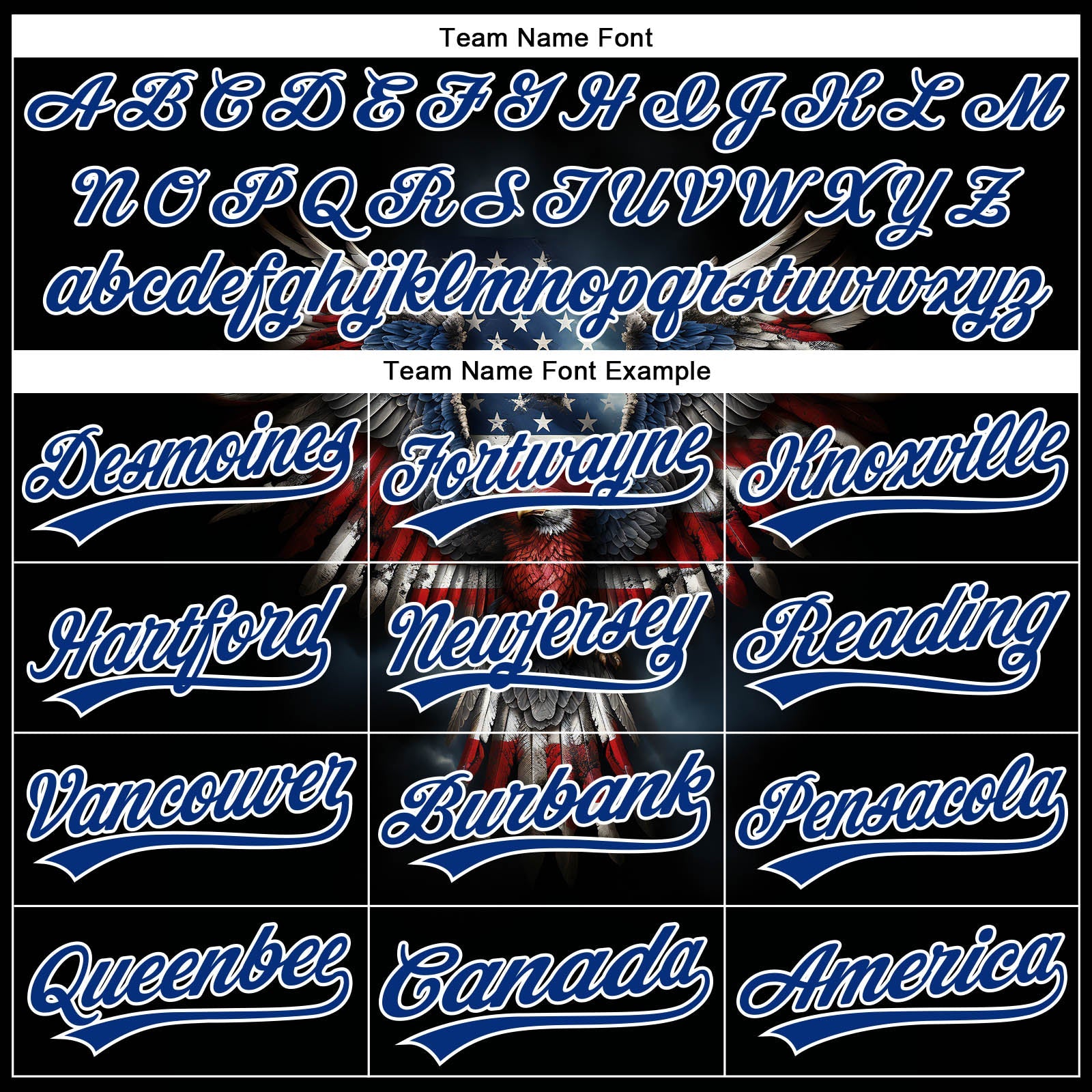 Custom Black Red-Royal 3D American Flag Eagle Patriotic Authentic Baseball Jersey view 4