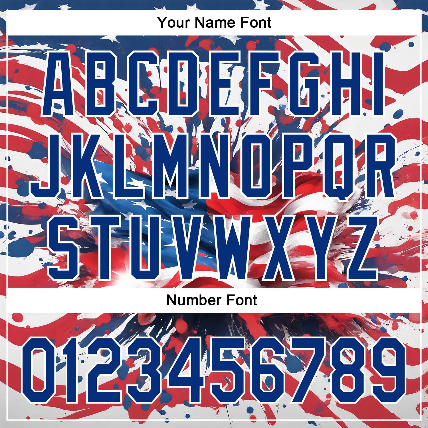 Custom Red Royal-White 3D American Flag Patriotic Authentic Baseball Jersey view 5