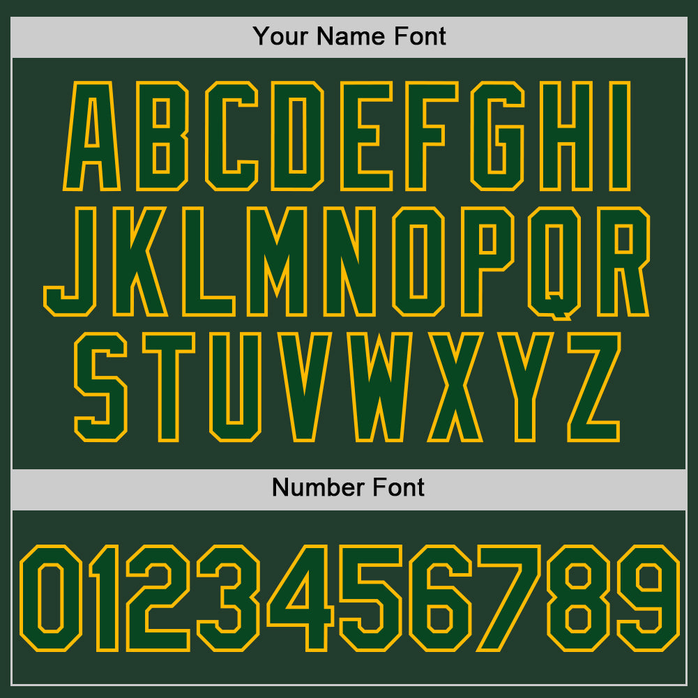 Custom Green Gold Line Authentic Baseball Jersey view 5
