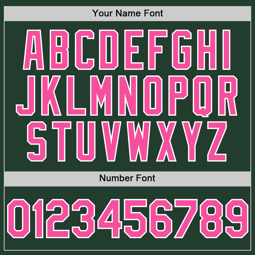 Custom Green Pink-White Line Authentic Baseball Jersey view 5