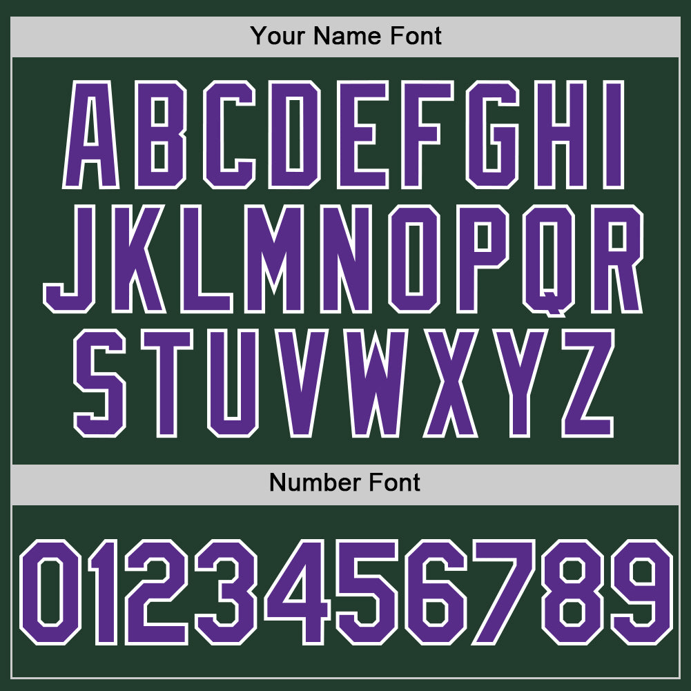 Custom Green Purple-White Line Authentic Baseball Jersey view 5