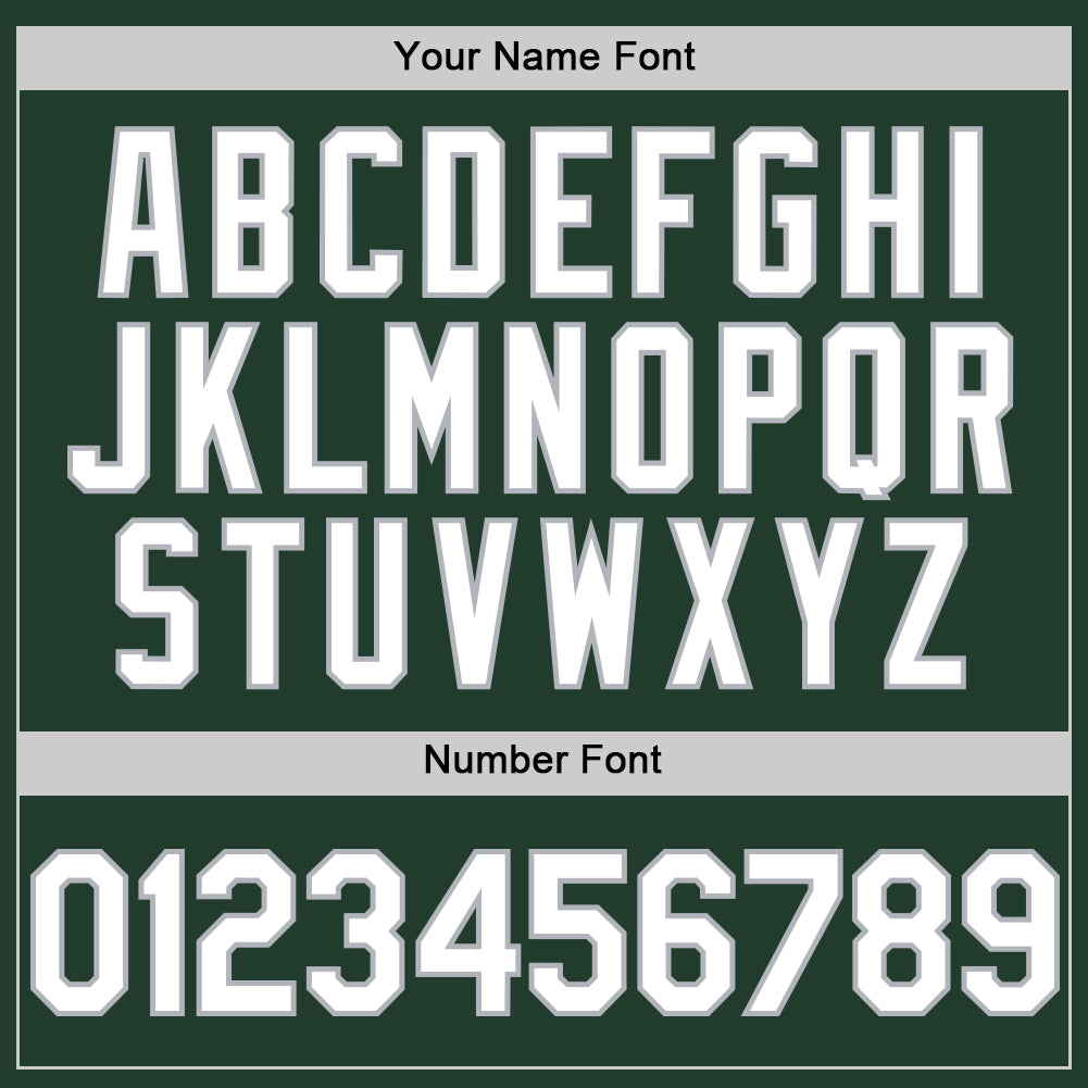 Custom Green White-Gray Line Authentic Baseball Jersey view 5