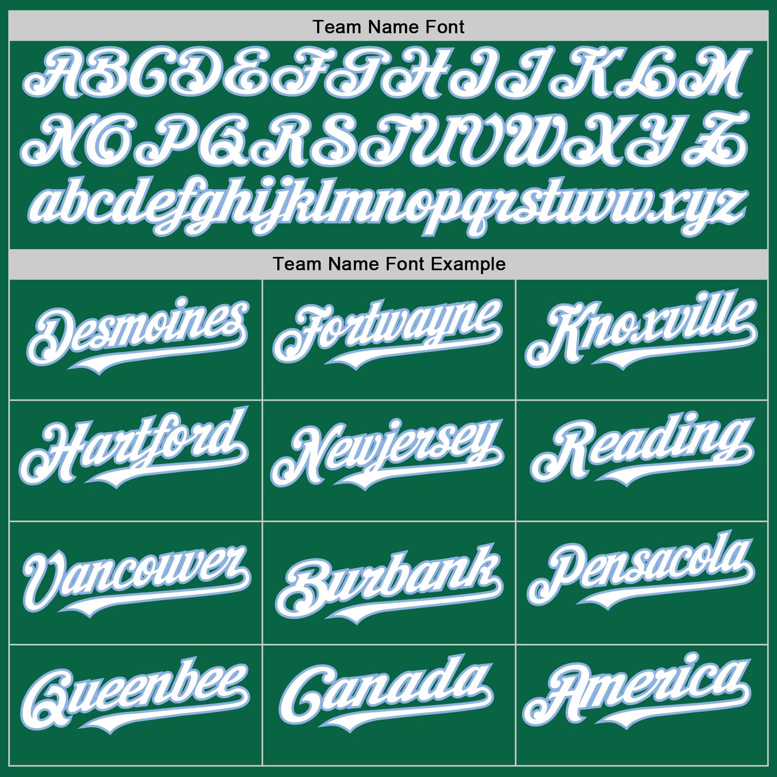 Custom Kelly Green White-Light Blue Line Authentic Baseball Jersey view 4