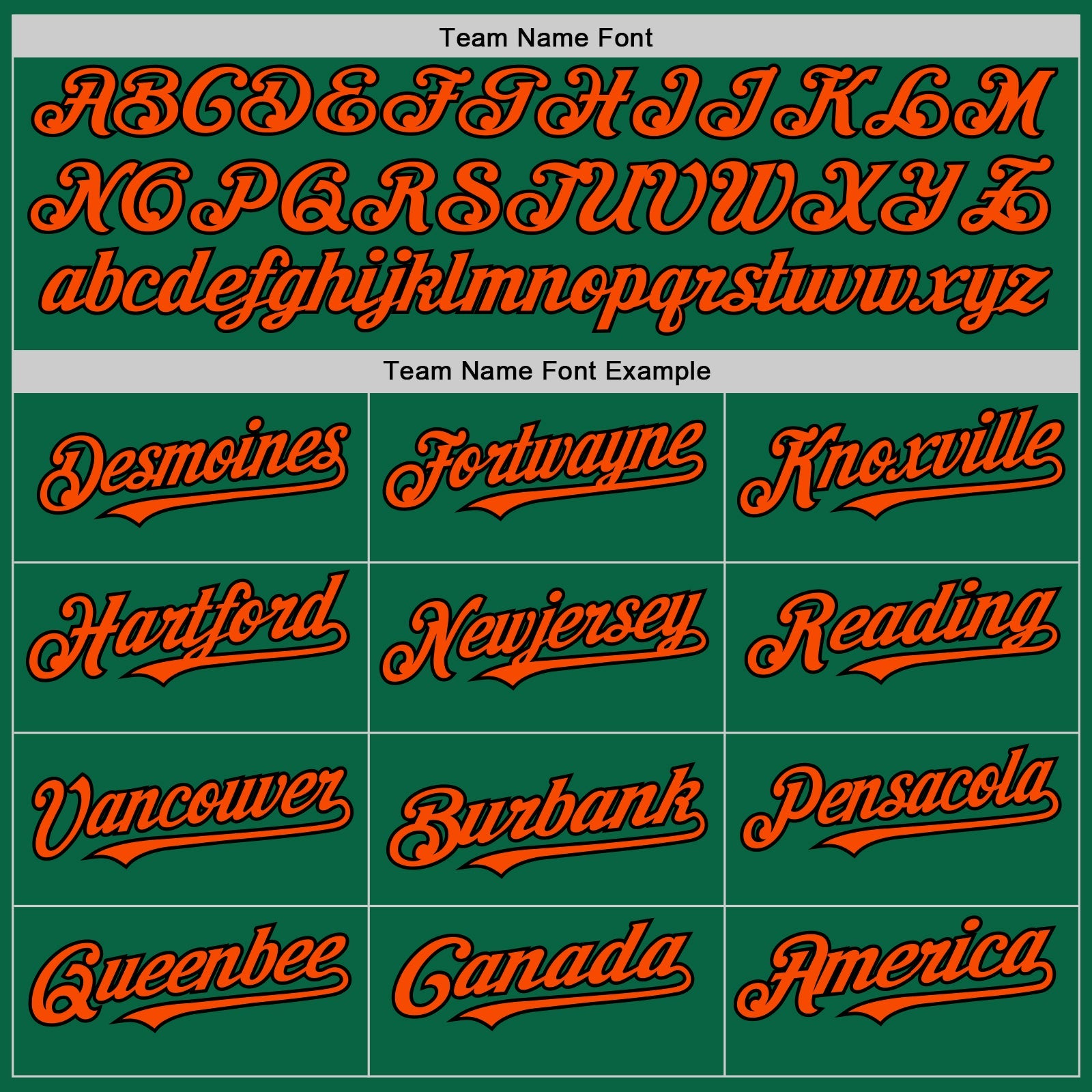 Custom Kelly Green Orange-Black Line Authentic Baseball Jersey view 4
