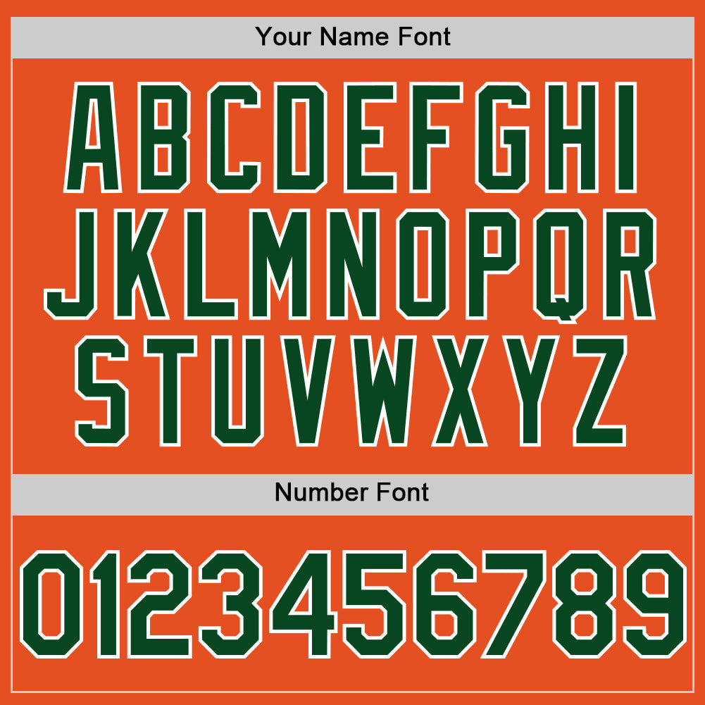 Custom Orange Green-White Line Authentic Baseball Jersey view 5