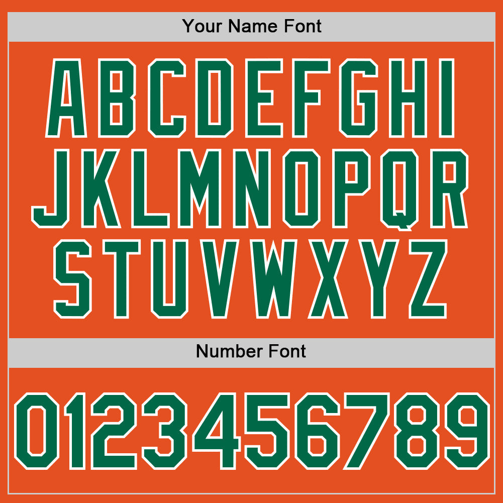 Custom Orange Kelly Green-White Line Authentic Baseball Jersey view 5