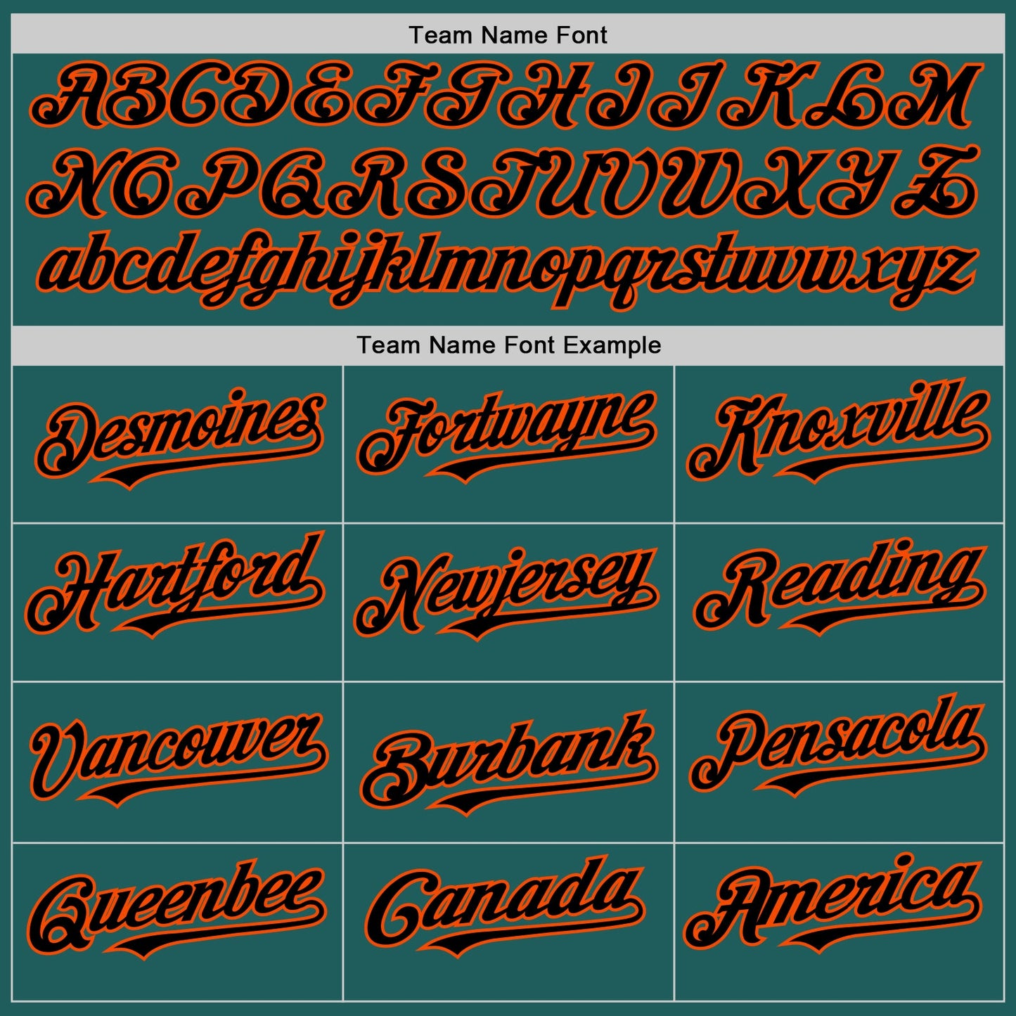 Custom Teal Black-Orange Line Authentic Baseball Jersey view 4