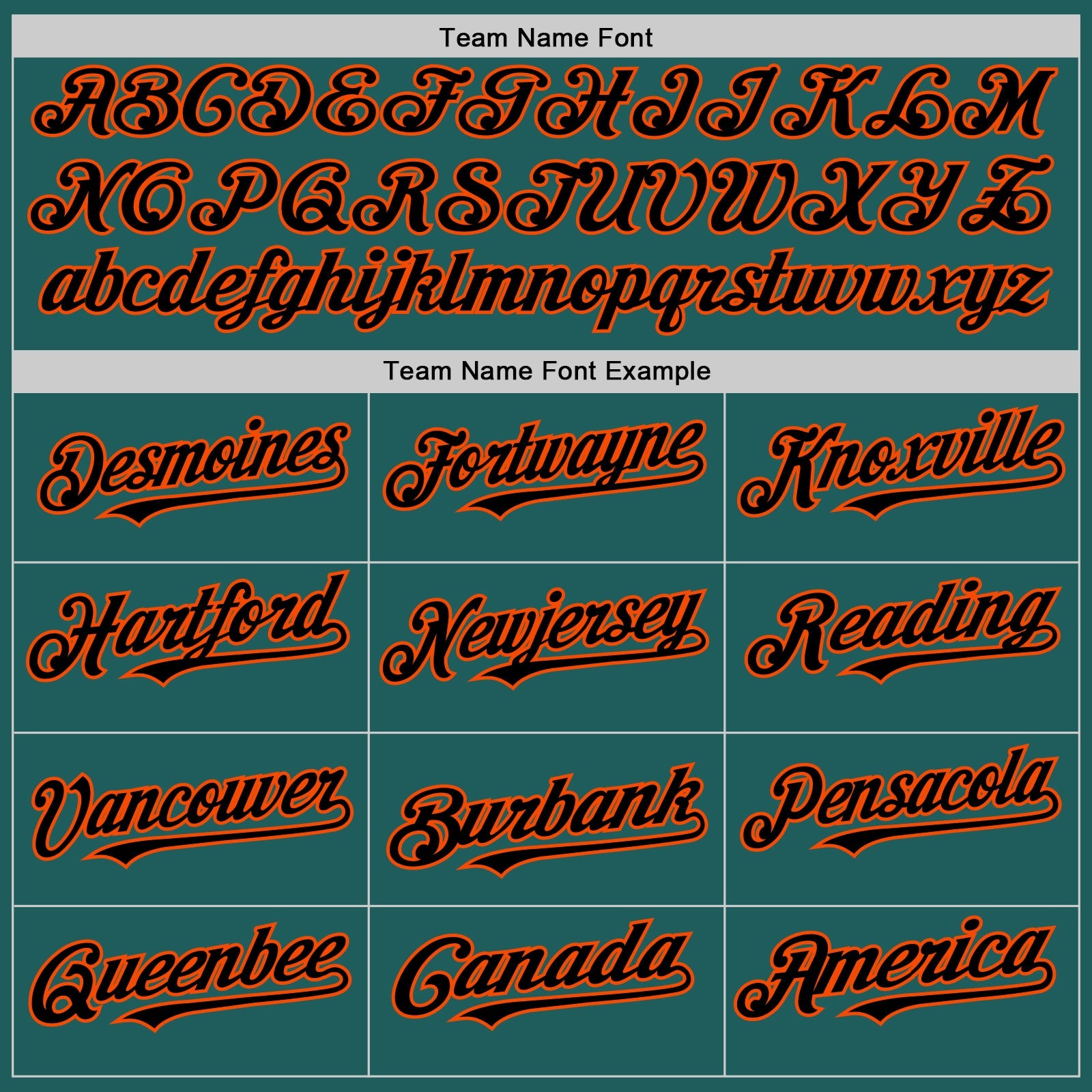 Custom Teal Black-Orange Line Authentic Baseball Jersey view 4