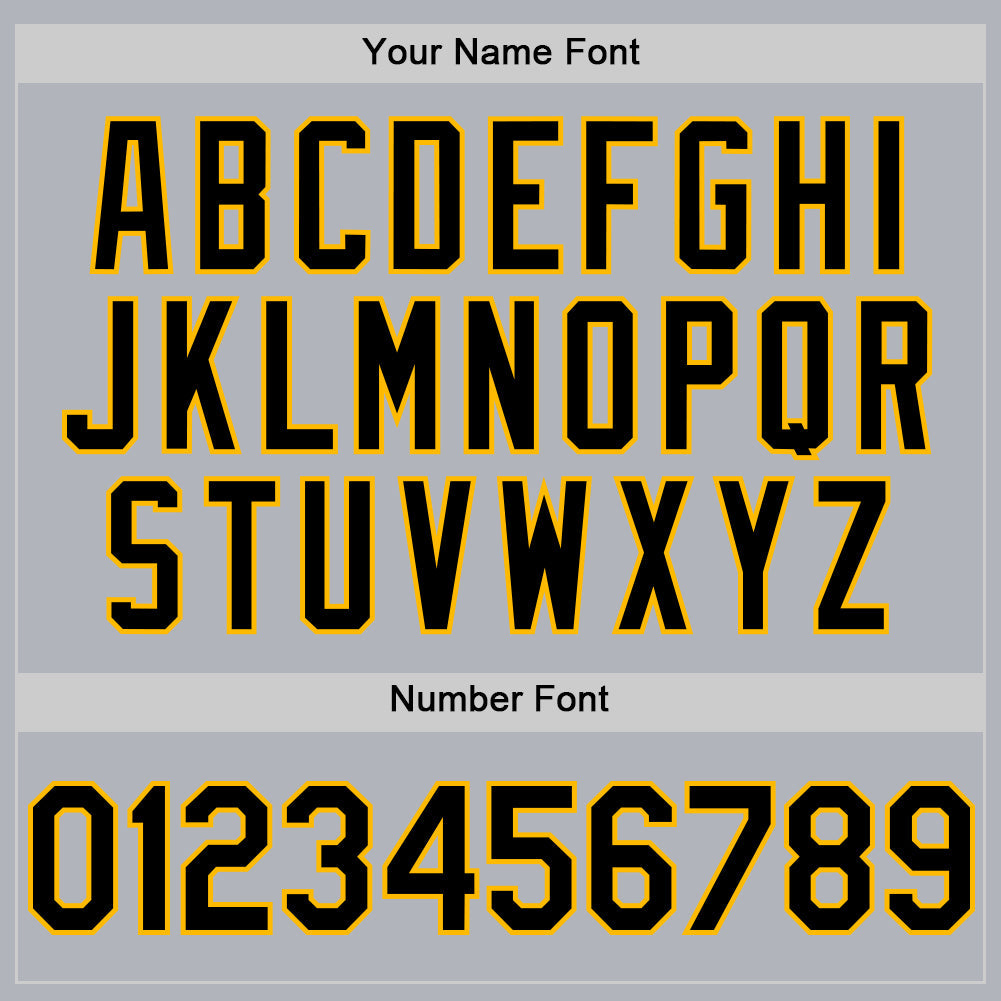 Custom Gray Black-Gold Line Authentic Baseball Jersey view 5