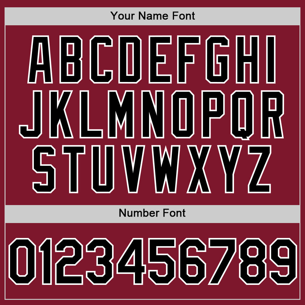 Custom Crimson Black-White Line Authentic Baseball Jersey view 5