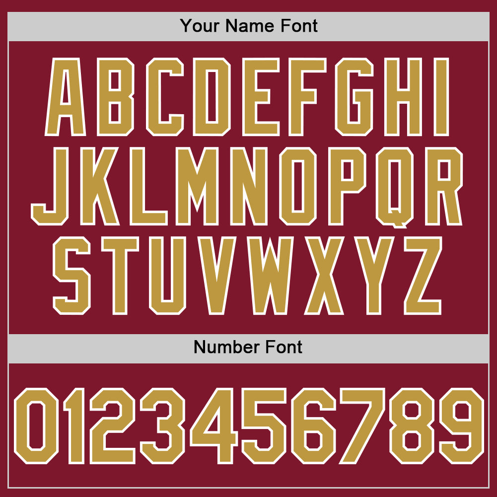 Custom Crimson Old Gold-White Line Authentic Baseball Jersey view 5