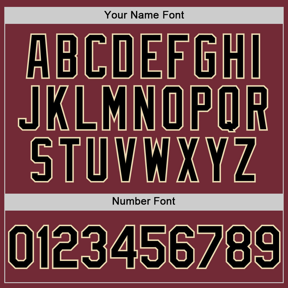 Custom Burgundy Black-Cream Line Authentic Baseball Jersey view 5