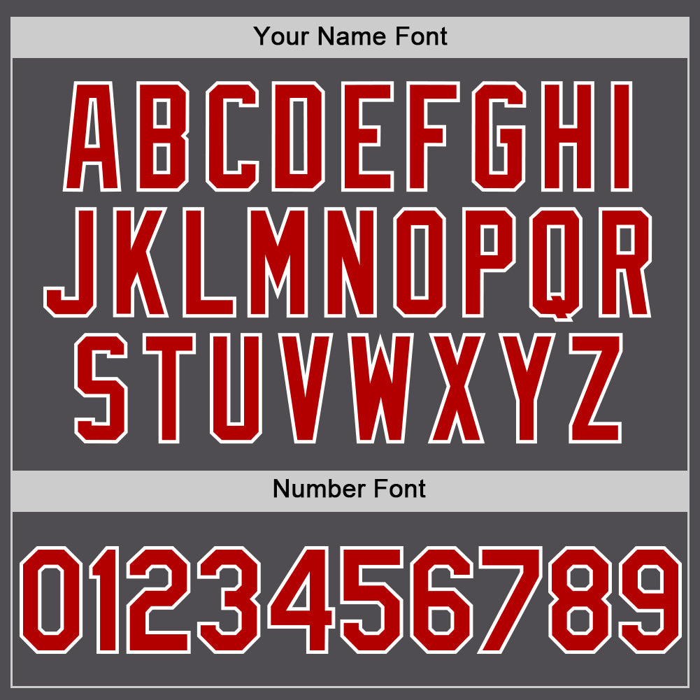 Custom Steel Gray Red-White Line Authentic Baseball Jersey view 5