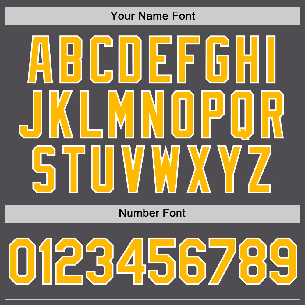 Custom Steel Gray Gold-White Line Authentic Baseball Jersey view 5