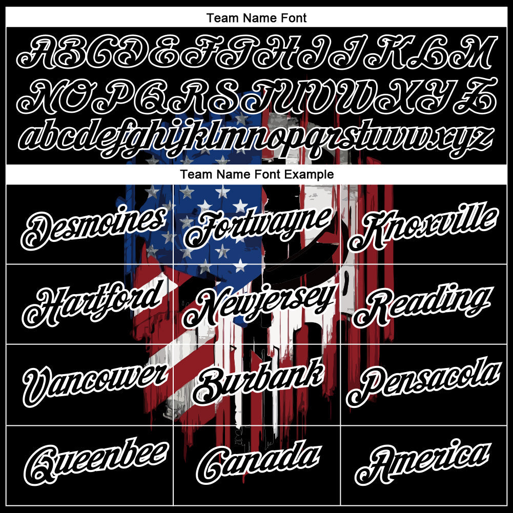 Custom Black White 3D American Flag Patriotic Performance T-Shirt view 3
