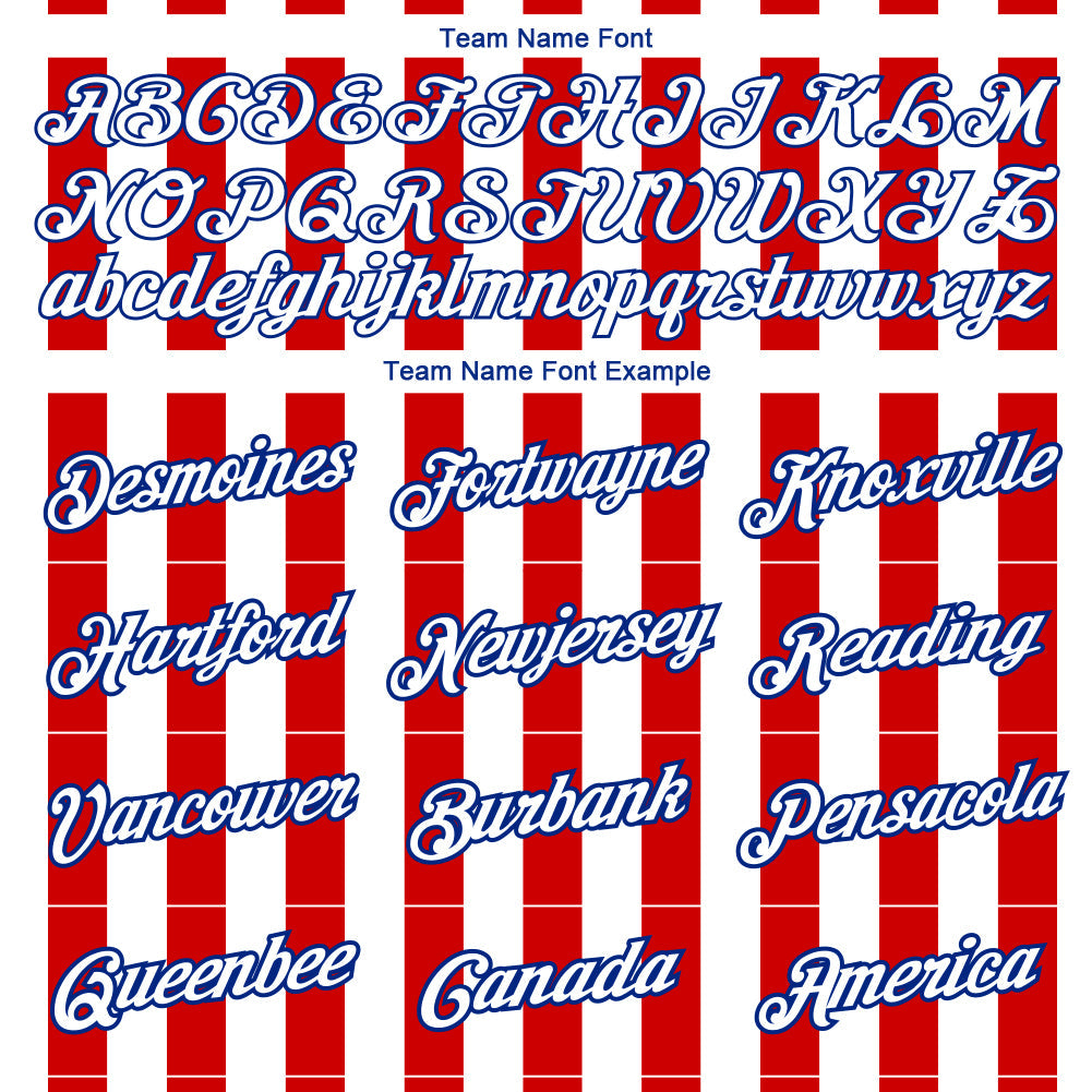 Custom Red White-Royal 3D American Flag Patriotic Performance T-Shirt view 3
