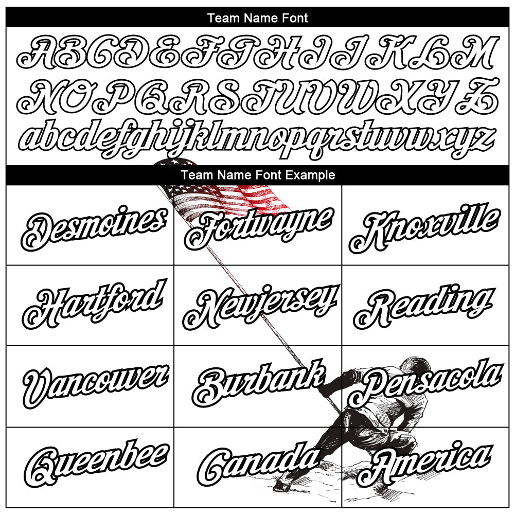 Custom White Black 3D American Flag Patriotic Performance T-Shirt view 3