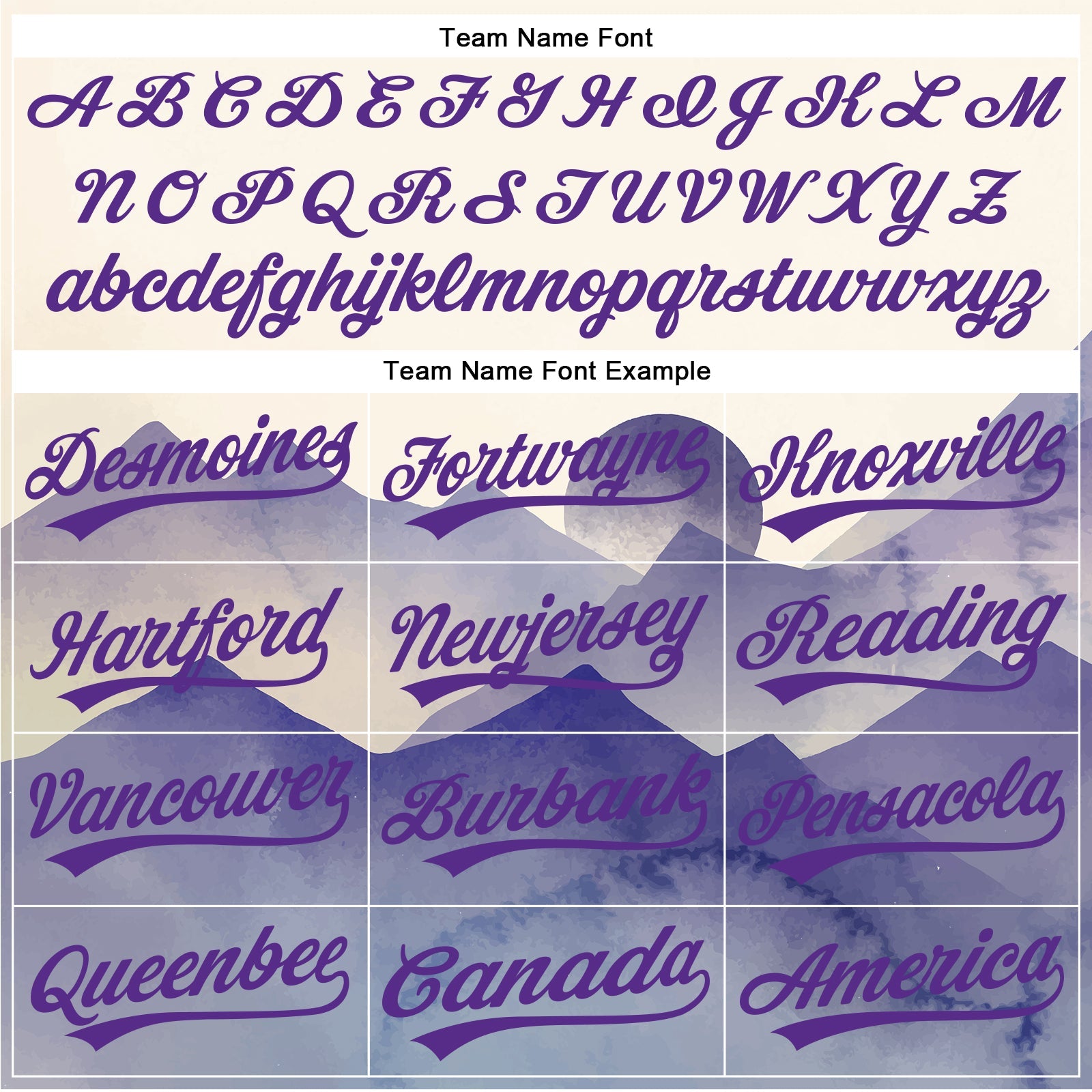 Custom Cream Yellow-Purple 3D Pattern Design Watercolor Mountains Authentic Baseball Jersey view 4