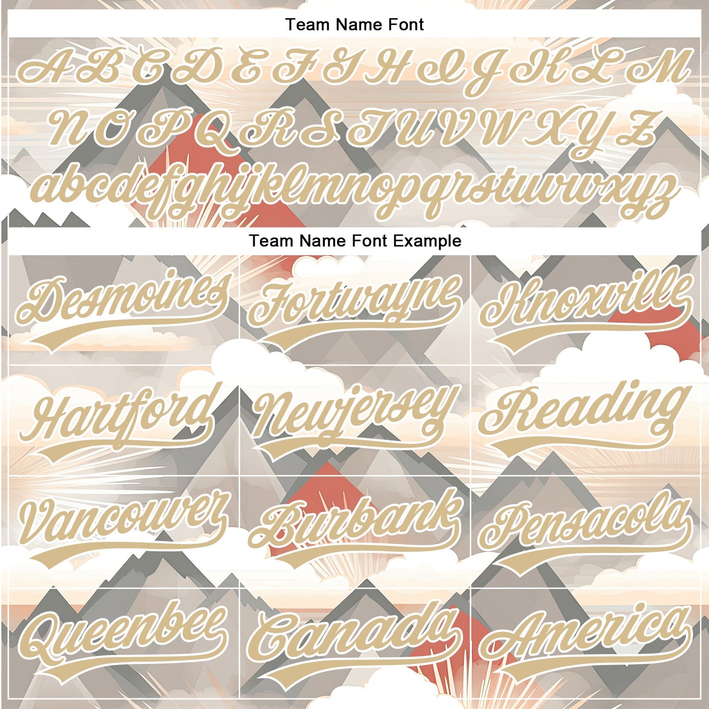 Custom Vegas Gold White 3D Pattern Design Sun Rays Through Mountain Tops Authentic Baseball Jersey view 4