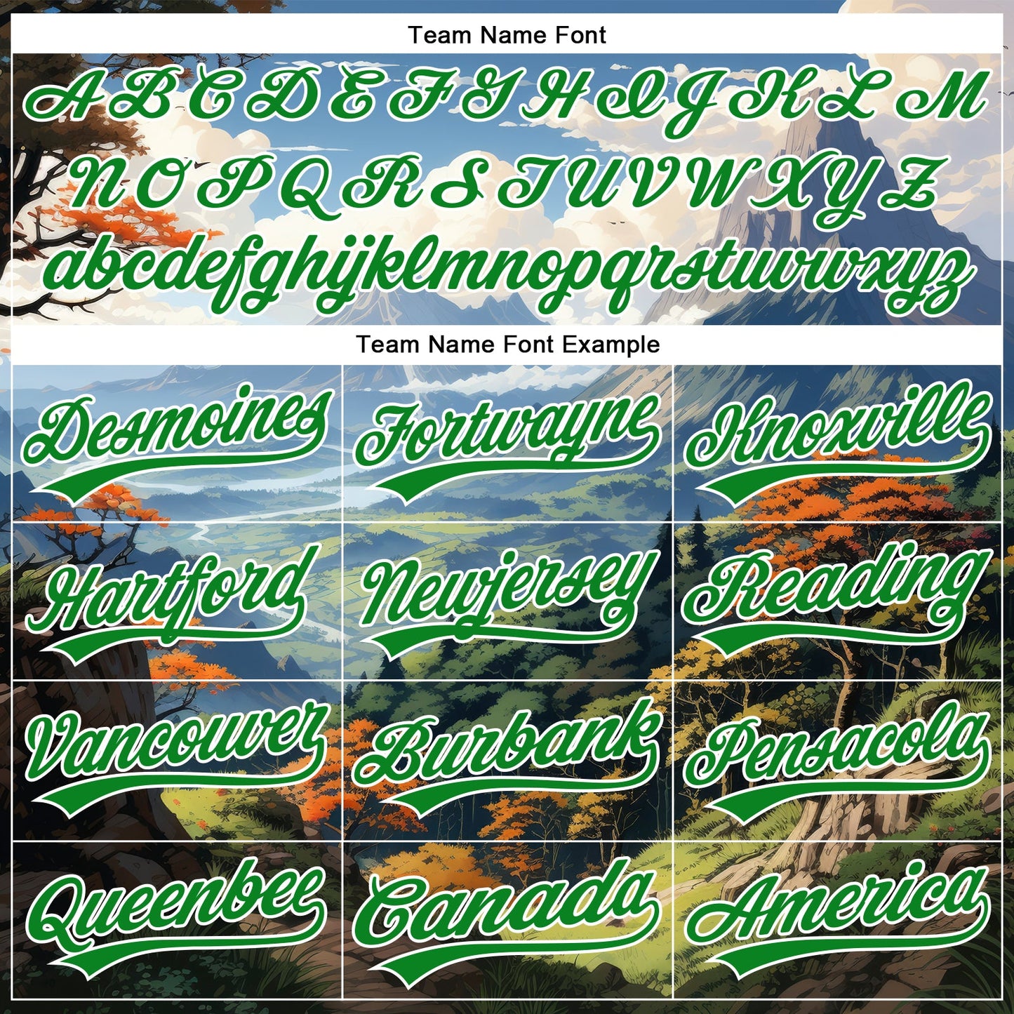 Custom White Grass Green 3D Pattern Design Mountains Landscape Authentic Baseball Jersey view 4