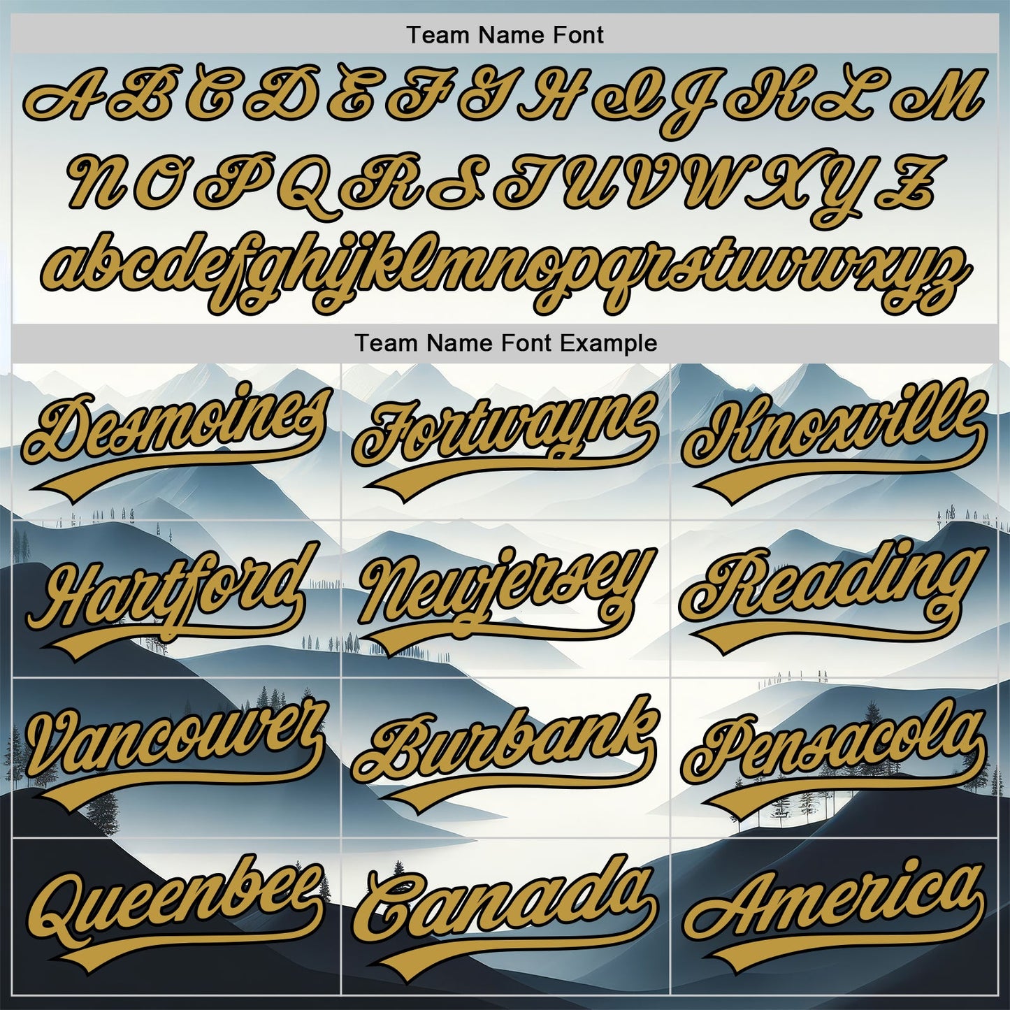 Custom White Old Gold-Black 3D Pattern Design Mountains Landscape Authentic Baseball Jersey view 4