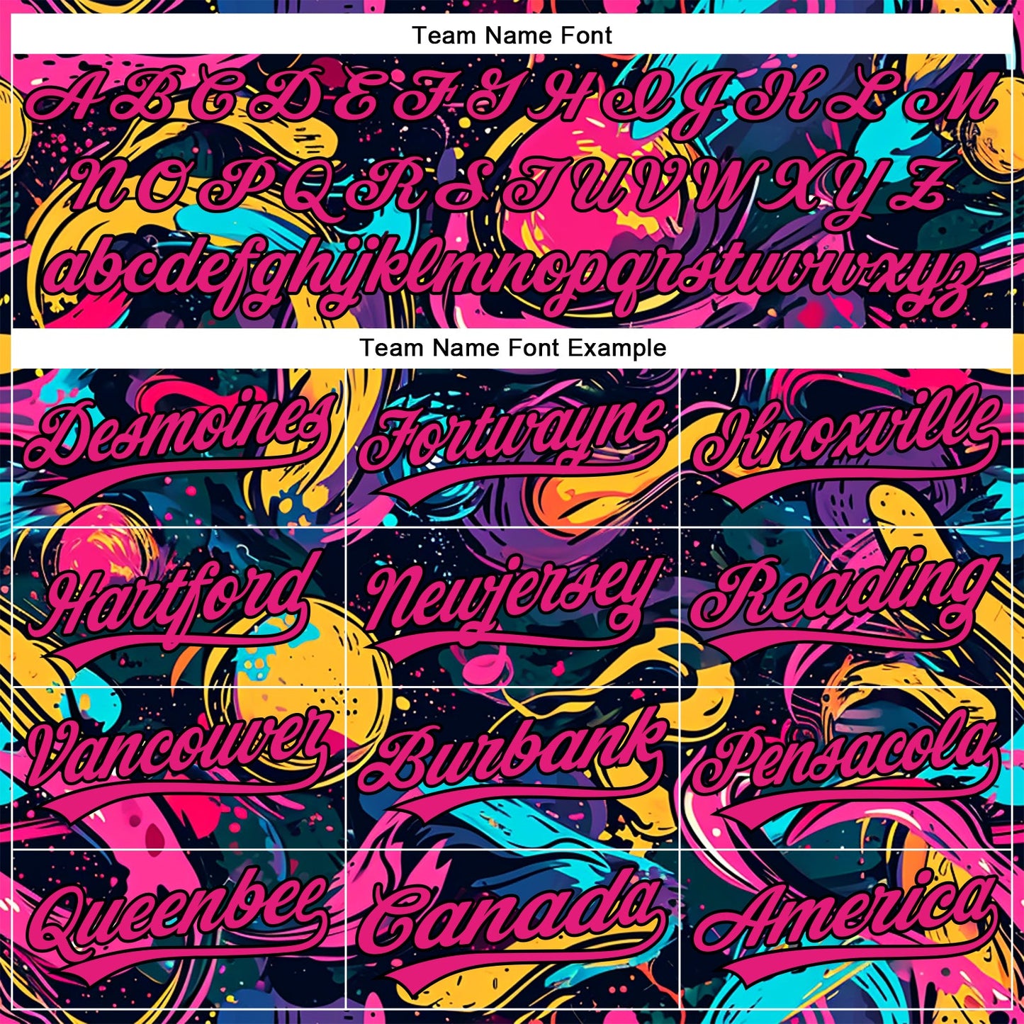 Custom Black Hot Pink 3D Pattern Design Abstract Painting Authentic Baseball Jersey view 4
