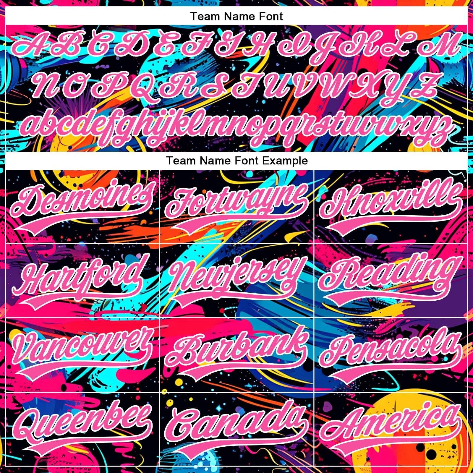 Custom Black Pink-White 3D Pattern Design Space With Planets And Rockets Authentic Baseball Jersey view 4
